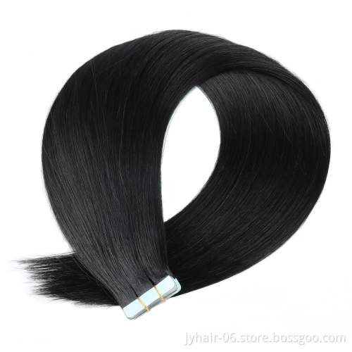 Double drawn thick Russian virgin Tape hair extension Unprocessed Pre-Bonded remy human Tape hair extension